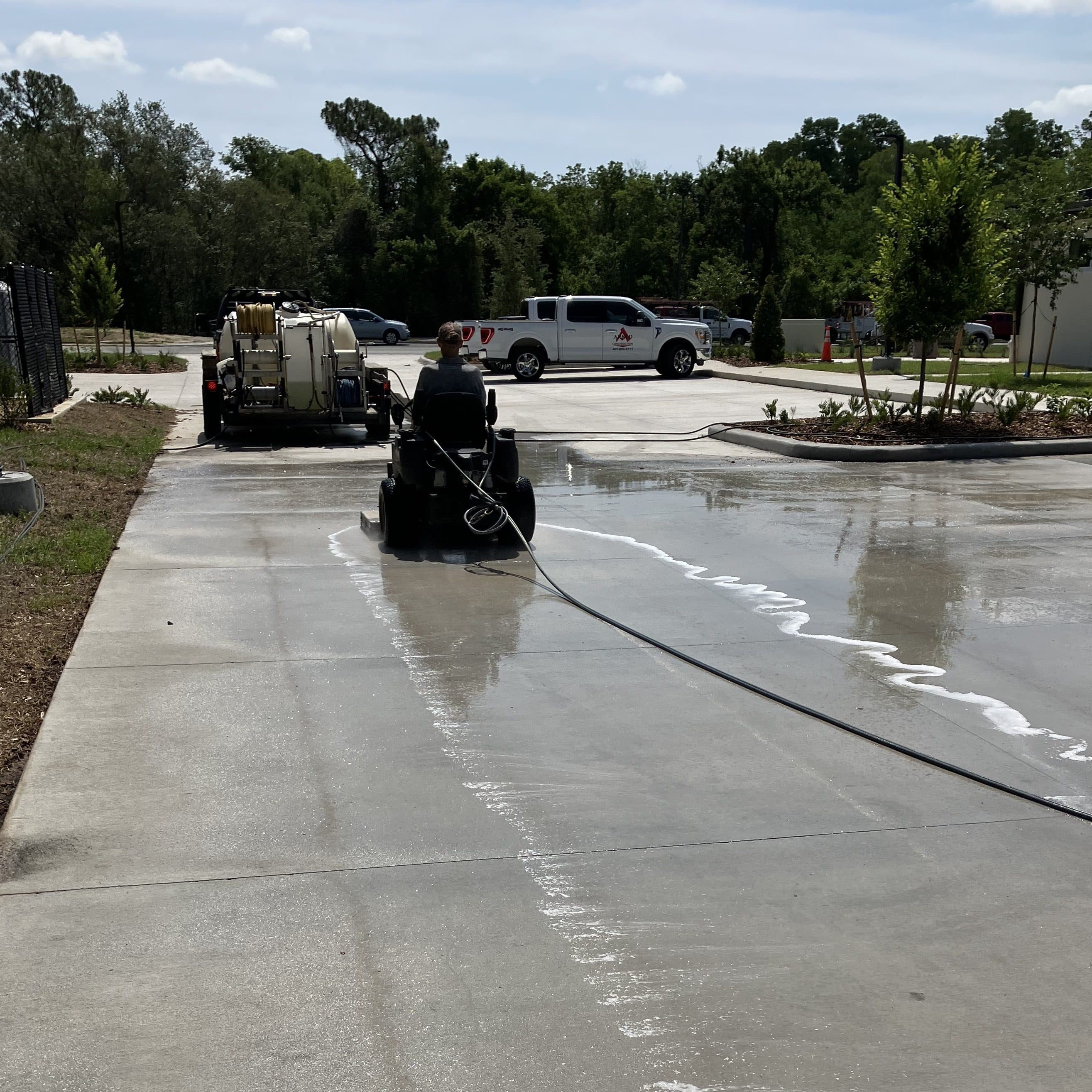 Large Surface Concrete Cleaning