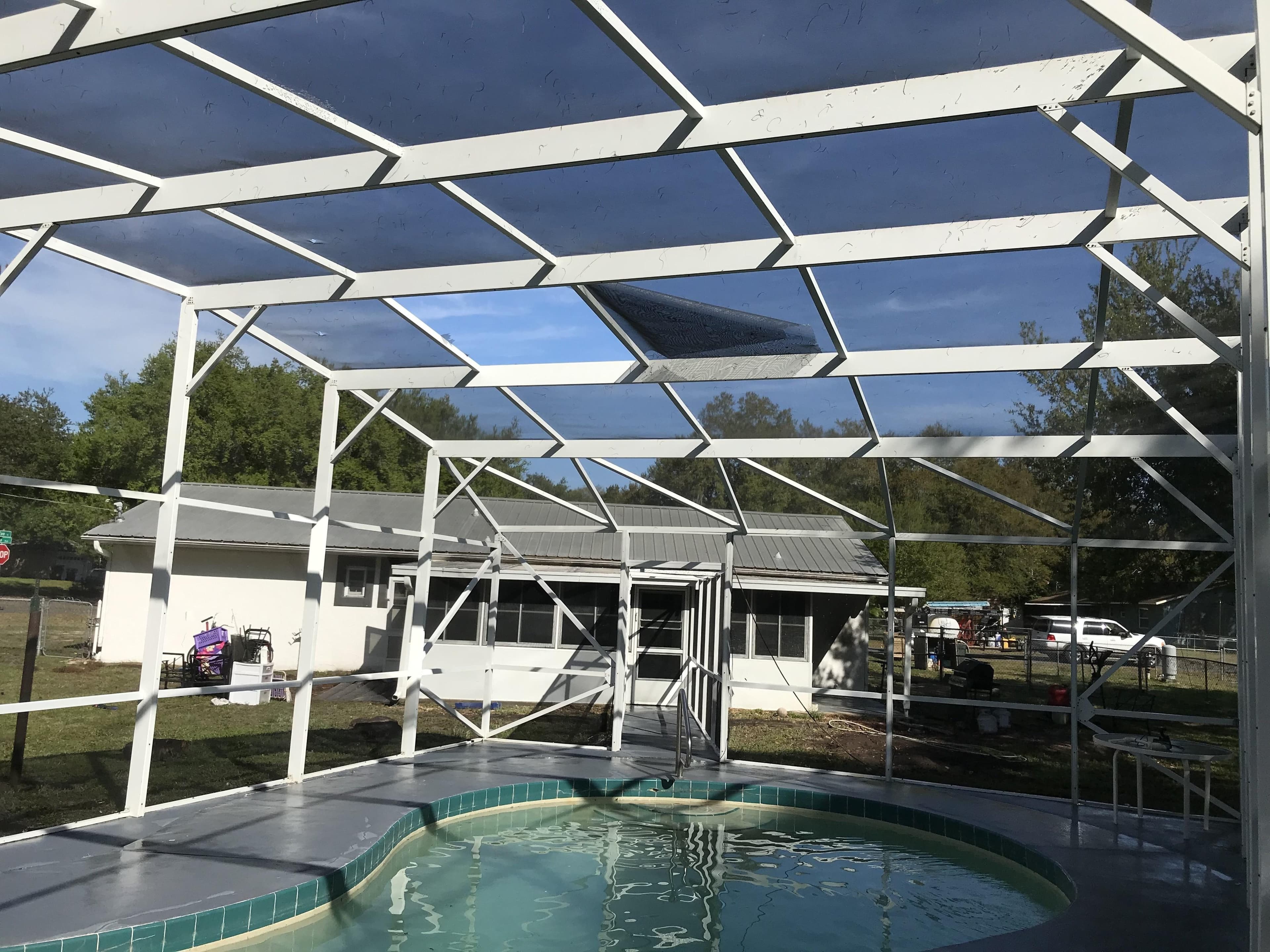Pool Cage Cleaning - After